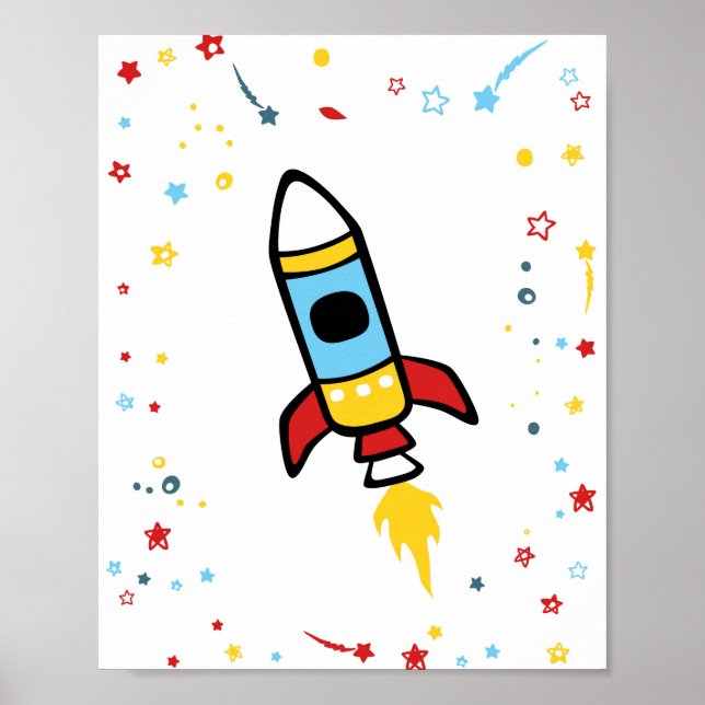Poster Décor de l'espace extra-atmosphérique, tirage de f (Devant)