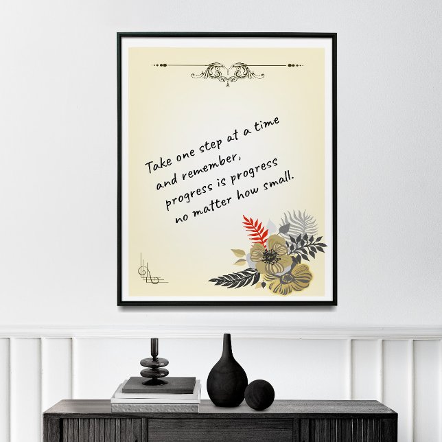 Poster Décor de mur de persévérance, citations inspirante (Créateur téléchargé)