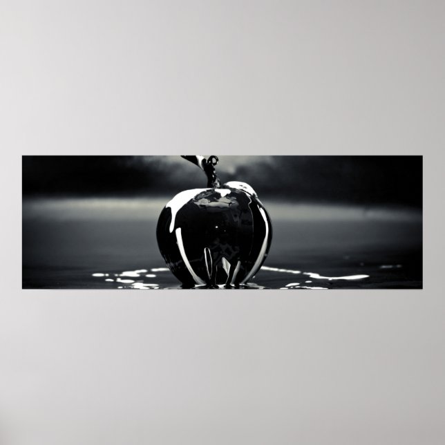 Poster Décor de mur de pomme noire (mat) (Devant)