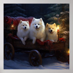 Poster Décor de Noël américain esquimau enneigé