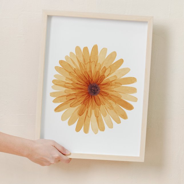 Poster Décor de pépinière à fleurs douces orange (Orange Sweet Flower Nursery Decor)