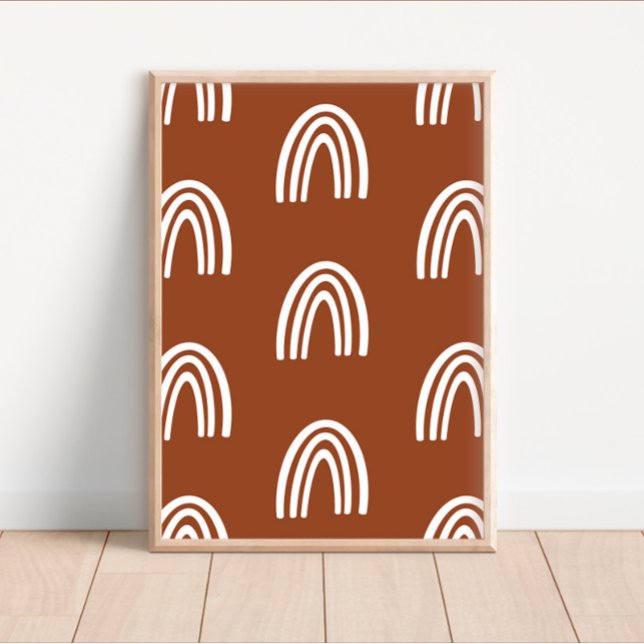 Poster Décor de pépinière Boho Blanc/Terracotta (Créateur téléchargé)