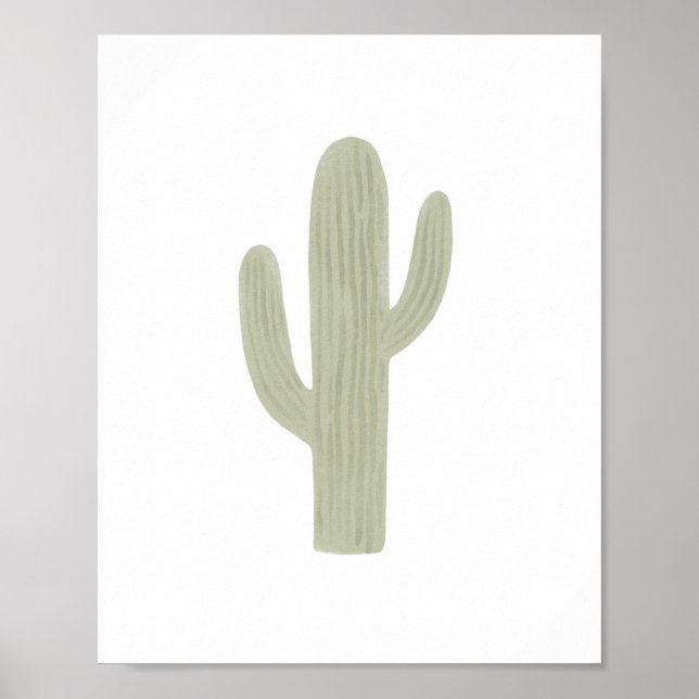 Poster Décor de pépinière de cactus de Saguaro Boho (Devant)