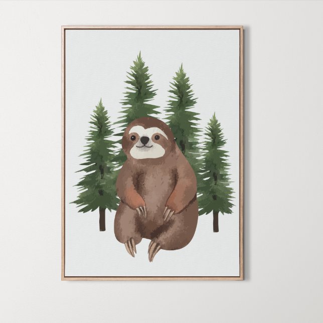 Poster Décor de pépinière Mur d'animaux en bois Décor Art (Nursery Decor Woodland Animal Wall Art Decor)