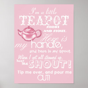 Poster Décor de salle de thé pour filles