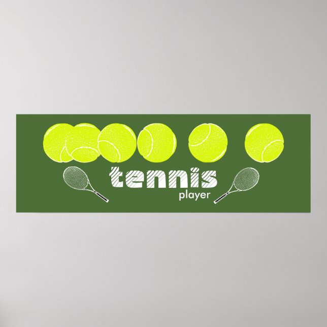 Poster décor de tennis (Devant)