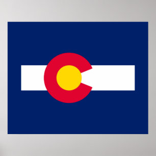 Poster Décor Design du drapeau de l'État du Colorado