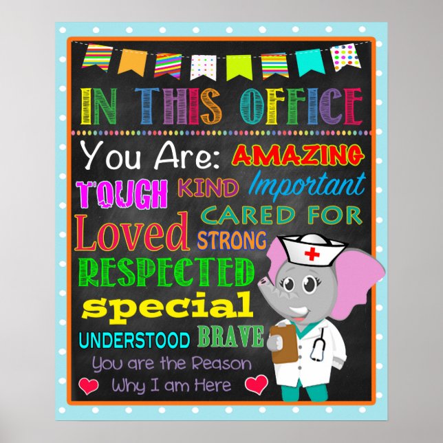 Poster Décor d'infirmière scolaire, Décor d'infirmière pé (Devant)
