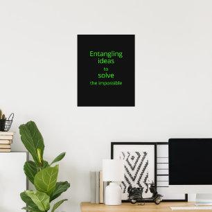 Poster Décor d'ingénieur quantique Open Sans vert néon no