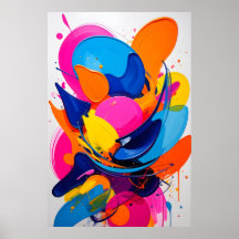 Décor Dopamine Vibrant Abstrait Coloré