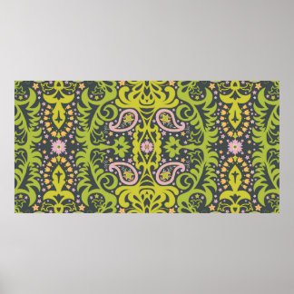 Poster Décor en cachemire oriental; flacon décoratif sans