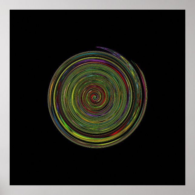 Poster décor hypnotique en spirale (Devant)