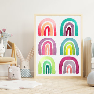 Poster Décor moderne Rainbow Nursery pour enfants