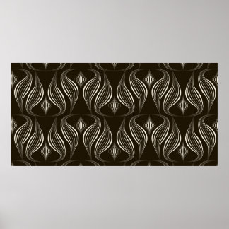 Poster Décor monochrome motif vintage et transparent avec