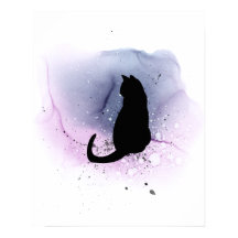Décor Mur Silhouette Chat Noir