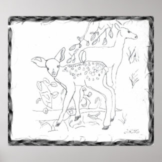 Poster Décor mural au crayon droit