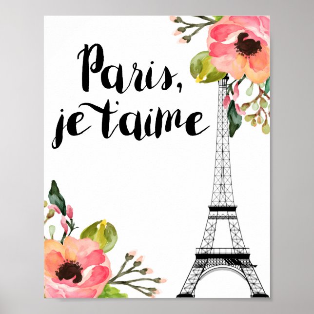 Poster Décor Paris, Paris Imprimer, Décor Paris (Devant)