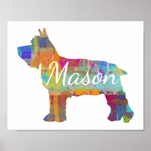 Poster Décor personnalisé Mini Schnauzer Mur Art Décor