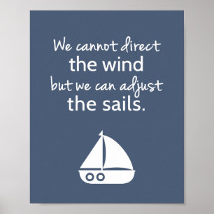 Poster Décor positif nautique de mur de citation de
