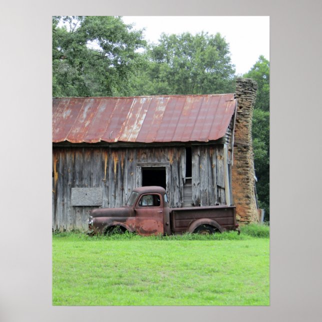 Poster Décor rustique pour camion et grange (Devant)