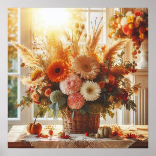 Poster décoratif Fleurs d'automne douces
