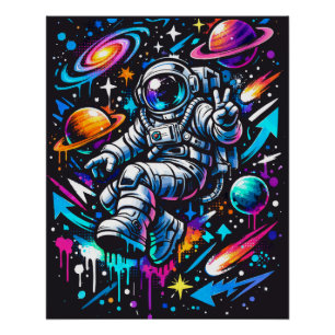 Poster Décoration de chambre à coucher de rêve colorée
