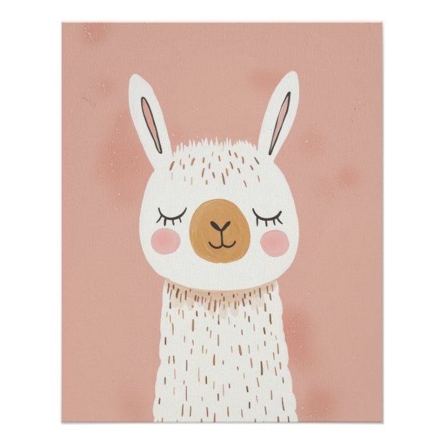 Poster décoration murale de nursery, impressions de chamb (Devant)