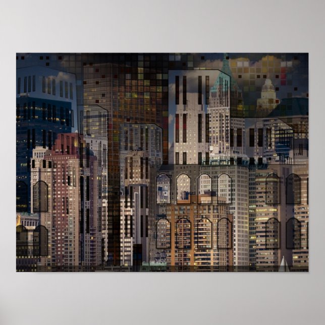 Poster Découpage de l'architecture de ville 3 (Devant)