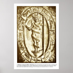 Poster Découpage mithriaque de l'individu plus élevé