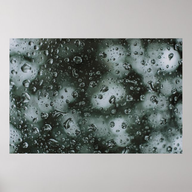 Poster Découpe d'eau sur verre (Devant)