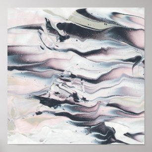 Poster Découpe marbling V