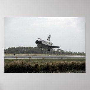 Poster Découverte de navette spatiale approche l'atterris