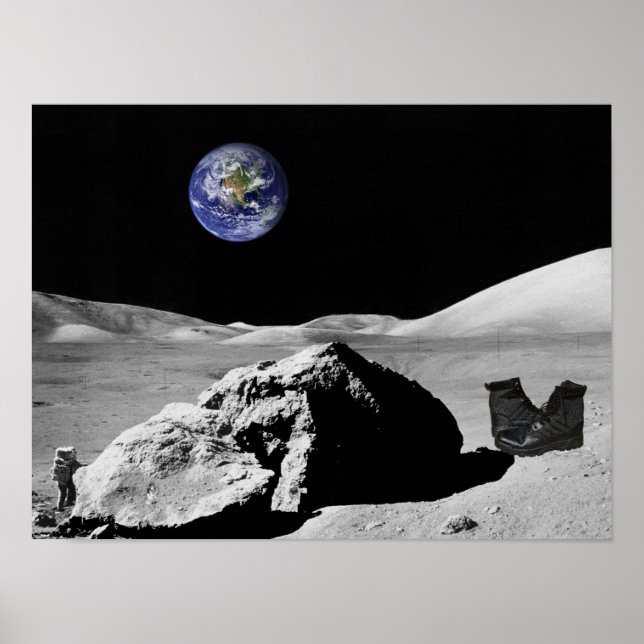 Poster Découverte sur la lune. (Devant)