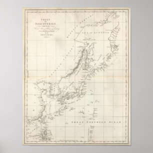 Poster Découvertes effectuées en 1787 dans les mers de Ch