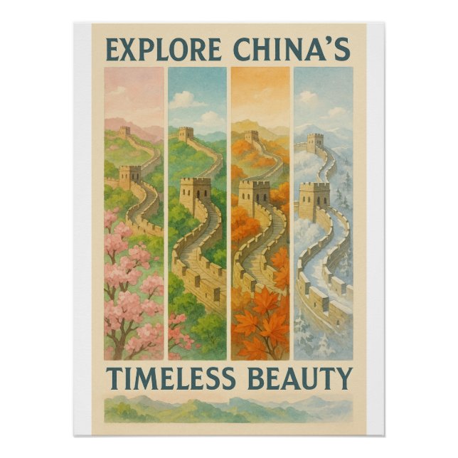 Poster Découvrez la beauté intemporelle de la Chine (Devant)