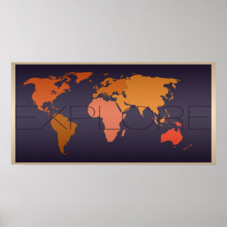 Poster Découvrez l'affiche de la carte du monde