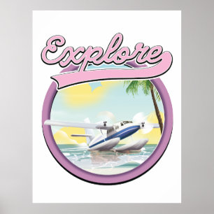 Poster Découvrez le logo de voyage