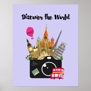 Poster Découvrez les monuments européens avec caméra