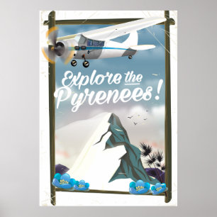 Poster Découvrez les Pyrénées européennes.