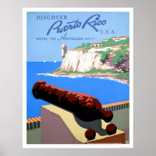Poster Découvrez Porto Rico WPA 1940