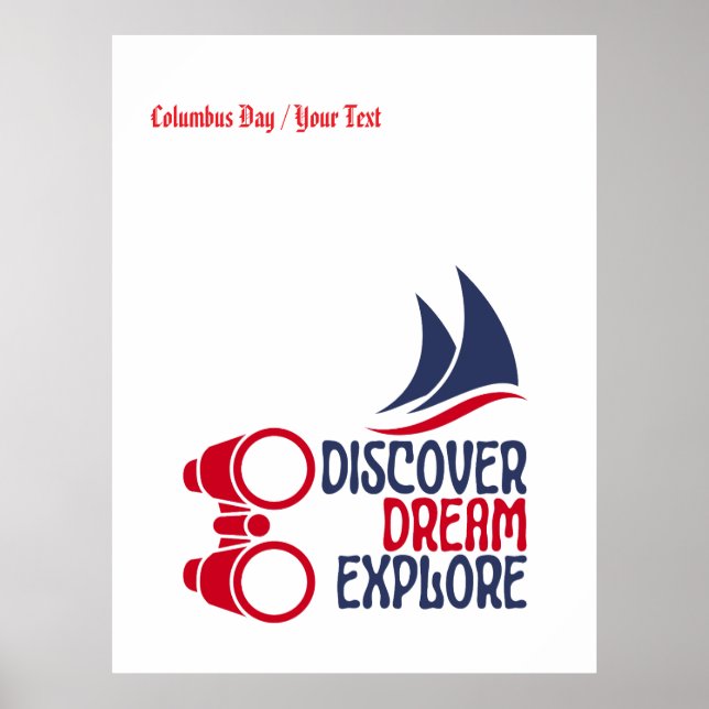 Poster Découvrez rêve exploré modifiable (Devant)