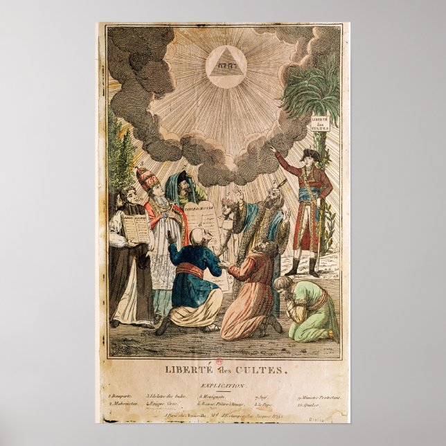 Poster Décret instituant la liberté de culte (Devant)