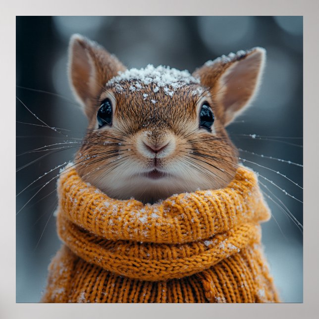 Poster d'écureuil d'hiver (Devant)