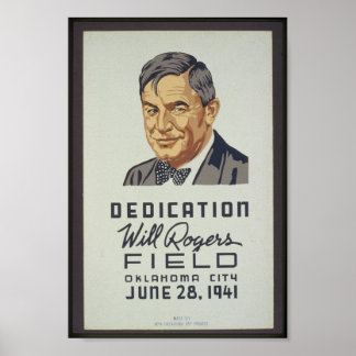 Poster Dedication, Will Rogers Field, Oklahoma City, juin