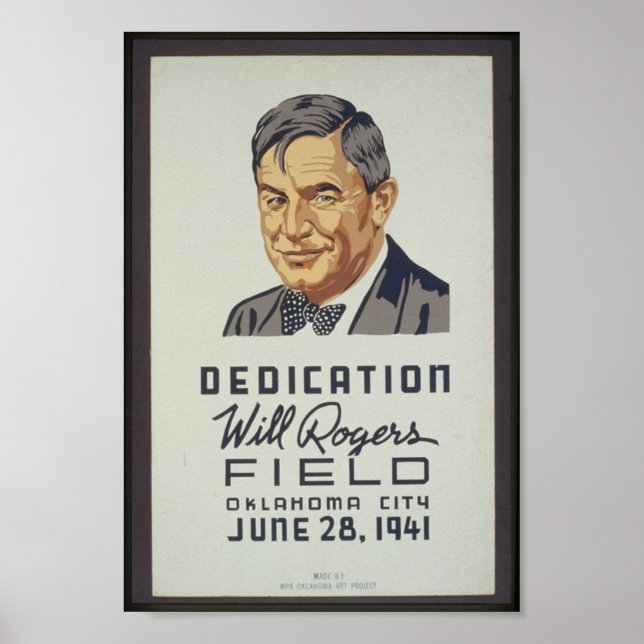 Poster Dedication, Will Rogers Field, Oklahoma City, juin (Devant)