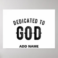 DÉDIÉ À DIEU COOL PERSONNALISABLE NOIR TEXTE