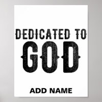 DÉDIÉ À DIEU PERSONNALISABLE COOL TEXTE NOIR