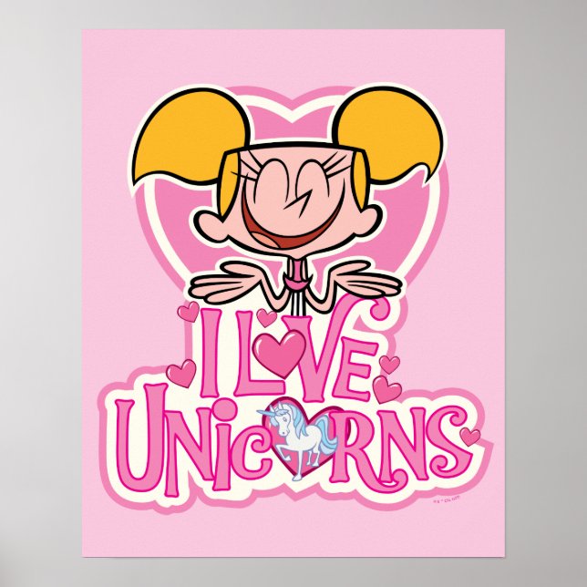 Poster Dee Dee - I Love Unicorns (Devant)