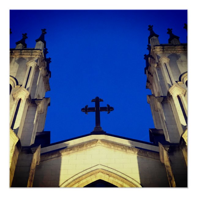 Poster Deep blue cross (Devant)