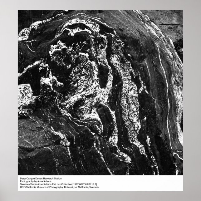Poster Deep Canyon Desert Research Station par Ansel Adam (Devant)